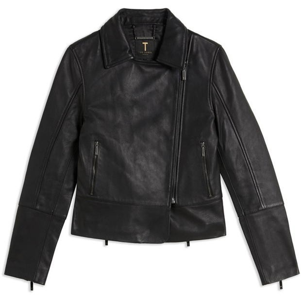 Ted Baker Leather Outer Shell Biker Women's Jacket TB UK 16 RRP