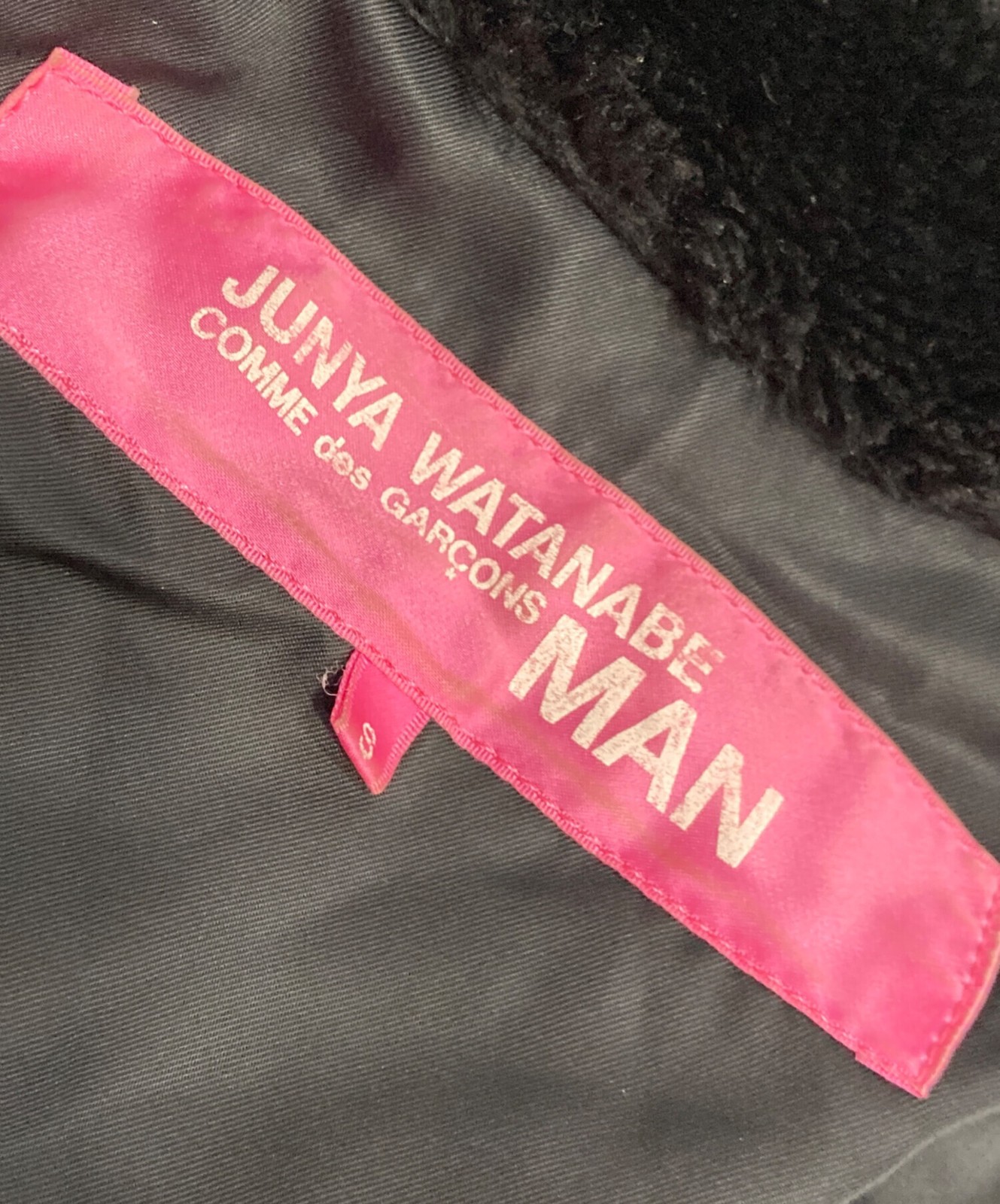 Junya Watanabe MAN CDG UP-J019 Fake Fur Hook Jacket Black Men Size S ...