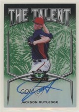 2019 Leaf Valiant The Talent Green Prismatic 32/99 Jackson Rutledge Auto uk2