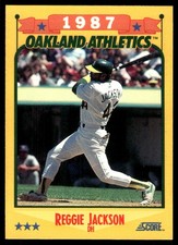Reggie Jackson 1988 Score #504 Oakland Athletics FREE SHIPPING AutographDen