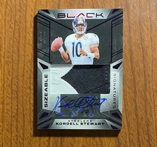 2024 Panini Black #SS-KST Kordell Stewart Sizeable Signatures Patch Auto /25