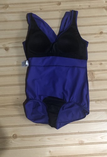 Lands End One Piece Purple Slimming Full Coverage Slendersuit Swimsuit Women 10P - Picture 9 of 11