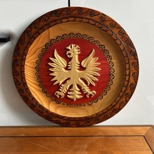 Polish Wooden Eagle Plate Light Rim- 29 Cm
