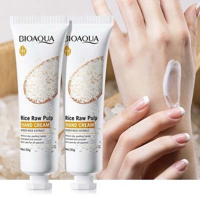 Bioaqua Reis rohes Fruchtfleisch Handcreme 30g