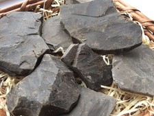 Black Edible Clay Chunks lump Natural for Eating Food , 4 oz 110 g Grey