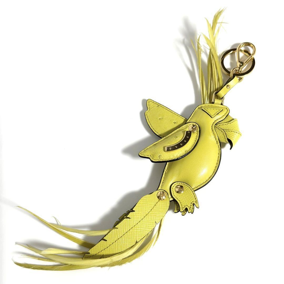 PRADA Men s Women s Keyring Key Holder Bag Charm Leather from japan