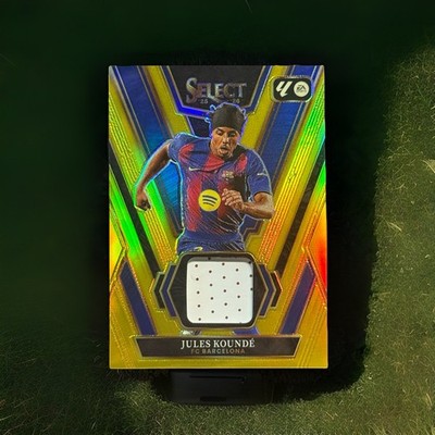 2025-26 Panini Select La Liga Barcelona Jules Kounde Patch Gold