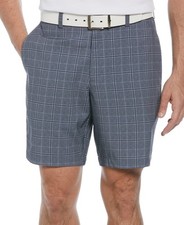 Pga Tour Mens Regular fit Golf Shorts Size 40 / 8 Grey Check