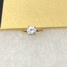 Very Sparkly Round Solitaire Ring Cubic Zirconia Size 7