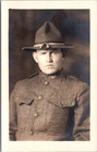 PC6371 WW1 Military Man Soldier Uniform Hat Coat Studio Scene Postcard RPPC