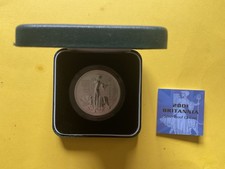 2001 UK Royal Mint Britannia One Ounce Silver Proof .958 Coin With Box And COA