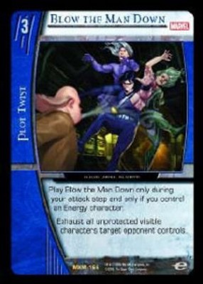 VS System: Blow the Man Down [Played] VS: Marvel X-Men TCG CCG Classic Marvel DC