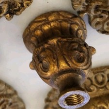 8 antike barocke Kerzentüllen für Kronleuchter Bronze 