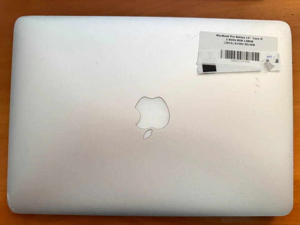 APPLE MACBOOK PRO 13" A1502 2015 I5 2.6GHZ 128GB 8GB SILVER (554) - Immagine 2 di 4