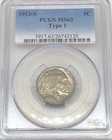 1913-S Buffalo Nickel Type 1  PCGS Mint State 63