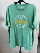Ariat Men's Short Sleeve Heather Green XXL T-Shirt USA