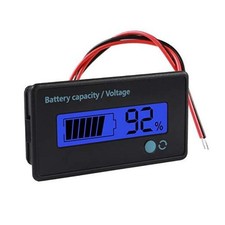 DC 12V Battery Meter Battery Capacity Voltage Monitor Gauge Indicator DC Blue