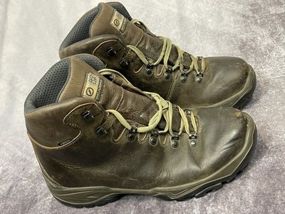Scarpa Terra Hiking Boots Mens 10 Brown Leather Walking GTX Waterproof Shoes