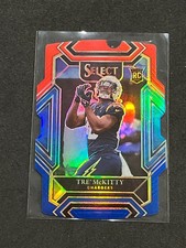 2021 Panini Select Football Tre' McKitty Club Level Red & Blue Die-Cut RC #293