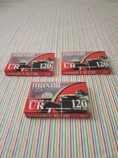 Lot Of 3 Maxell UR 120 Blank Audio Cassette Tapes 120 Minutes - SEALED