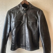 AERO LEATHER Cafe Racer Jacket 34 Horsehide E...