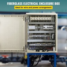 NEMA Enclosure, 20 x 16 x 8 inches, NEMA 4X Fiberglass Steel Electrical Bo