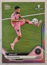 Jordi Alba 2025 Topps Now MLS Cup Champions Pink Foil Parallel #MLSC-3 Miami CF
