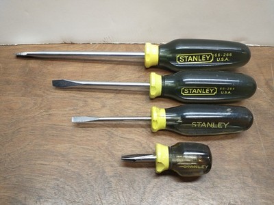 Stanley Workmaster Flathead Screwdriver Set of 4: 66-266, 66-264, 66-193, 66-191