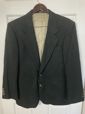 Oscar de la Renta Cashmere Wool Men  s Sport Coat Size 40S Blazer deep Green