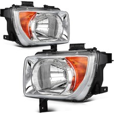 For 2003-2008 Honda Element Headlight Assembly 2.4l Halogen Pair Chromeclear