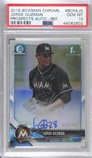 2018 Bowman Chrome Prospect Refractor /499 Jorge Guzman PSA 10 GEM MT Auto 04ie
