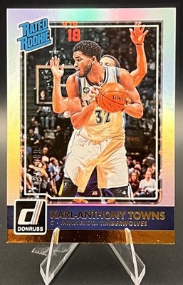 2015-16 Donruss Karl-Anthony Towns RatedRookie Holo /199 #078 Timberwolves RC