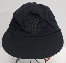 Marlboro Country Store vintage black Adjustable Hat w/Leather brown Strap NWT