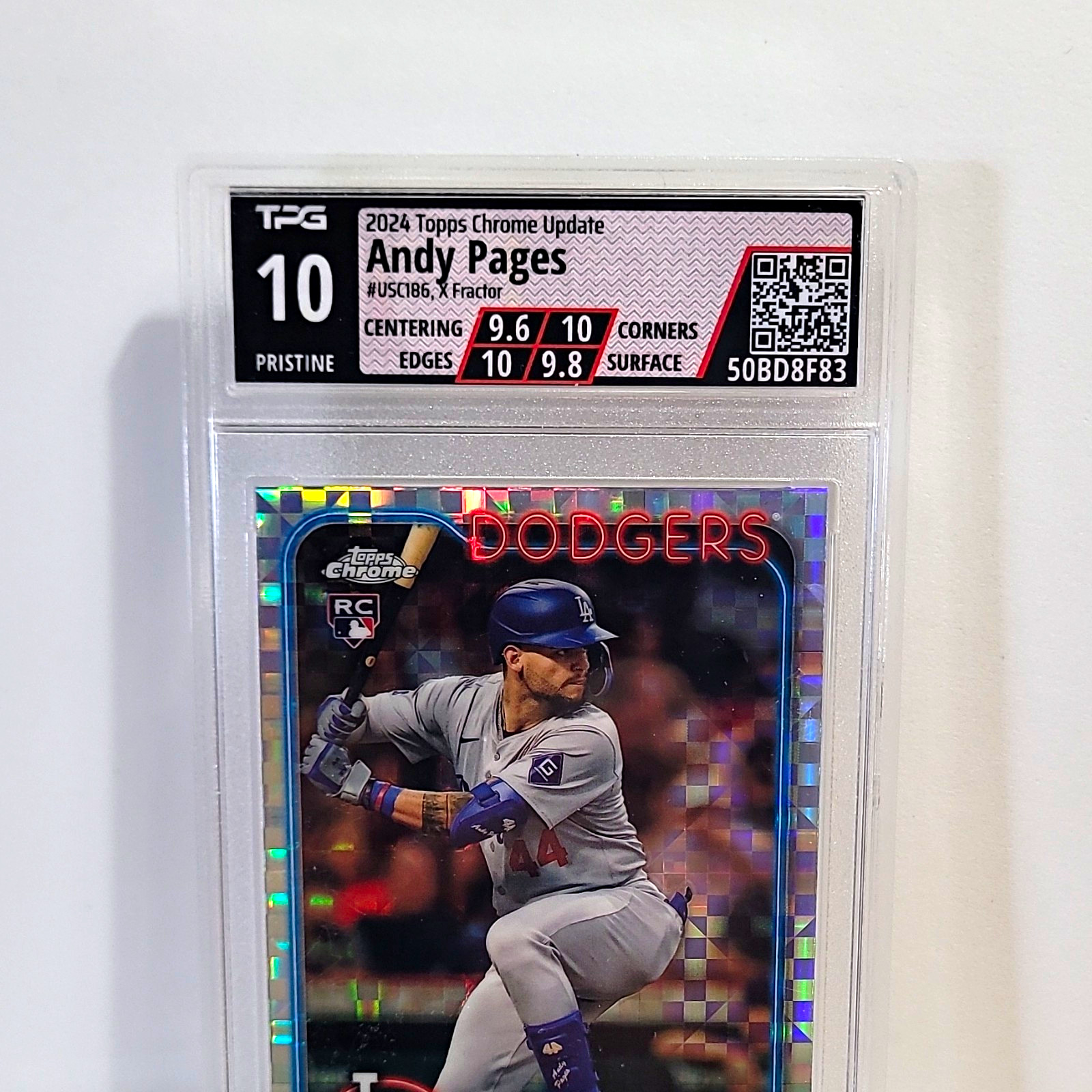 Topps 2024 Chrome Update X-Fractor Rookie #USC186 Andy Pages Dodgers MLB