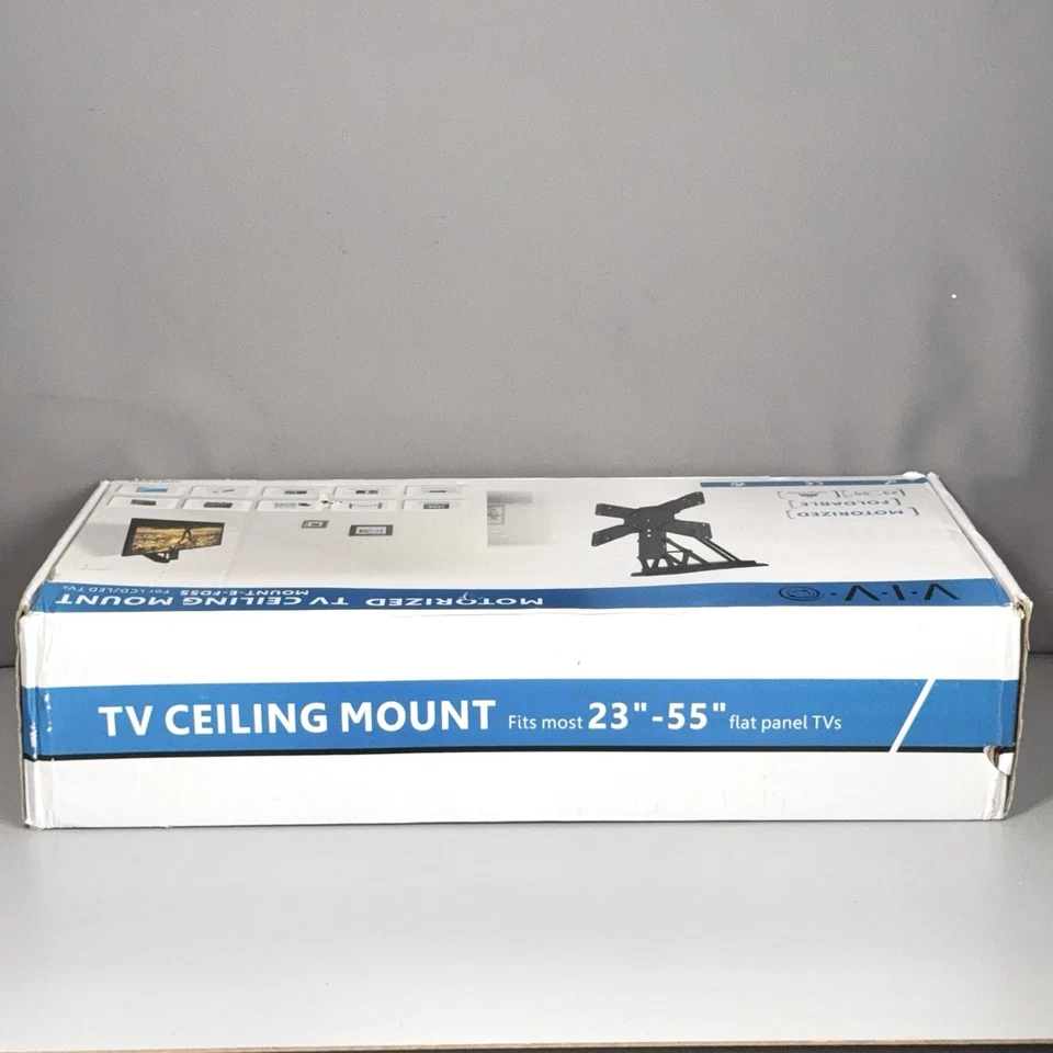 VIVO电动翻转斜坡天花板电视支架适用于23“-55”屏幕 — 第 3/4 张图片