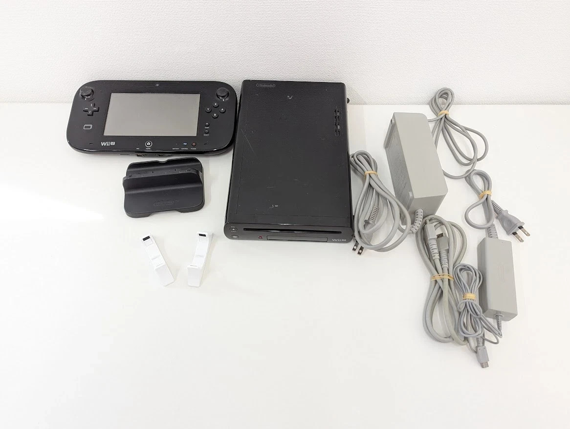 任天堂 Wii Z433 Nintendo Wii U Black set 32GB Console JAPANESE VER. WUP