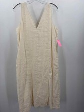 Pre-Owned Everlane Ivory Size 2 Midi Sleeveless Dress