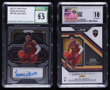 2020 Panini Prizm Rookie Penmanship Isaac Okoro #RP-IOK CSG 9.5 Gem Mint Auto RC