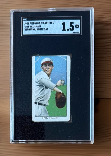 1909-11 T206 Hal Chase - Piedmont - Throwing, White Cap - SGC 1.5 (Classic!)