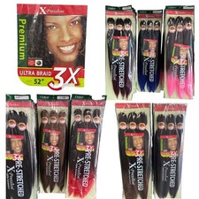 Pre-Stretched Braiding Hair 3X 52" Sensationnel Xpression all colors