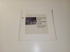 Announcing Apple Inc Commercial Credit Vintage brochure printed in USA July 1986