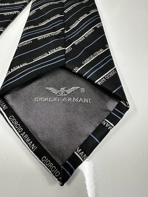 Nueva corbata tejida de seda pura Armani Collezioni L58" x 4" W Foto 3 de 4