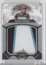 2025 Topps Tier One Prodigious Patch /10 Nolan Gorman #PPR-NG Patch sc2