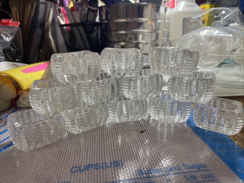VINTAGE — CRYSTAL OPEN SALT CELLARS — Set Of 12