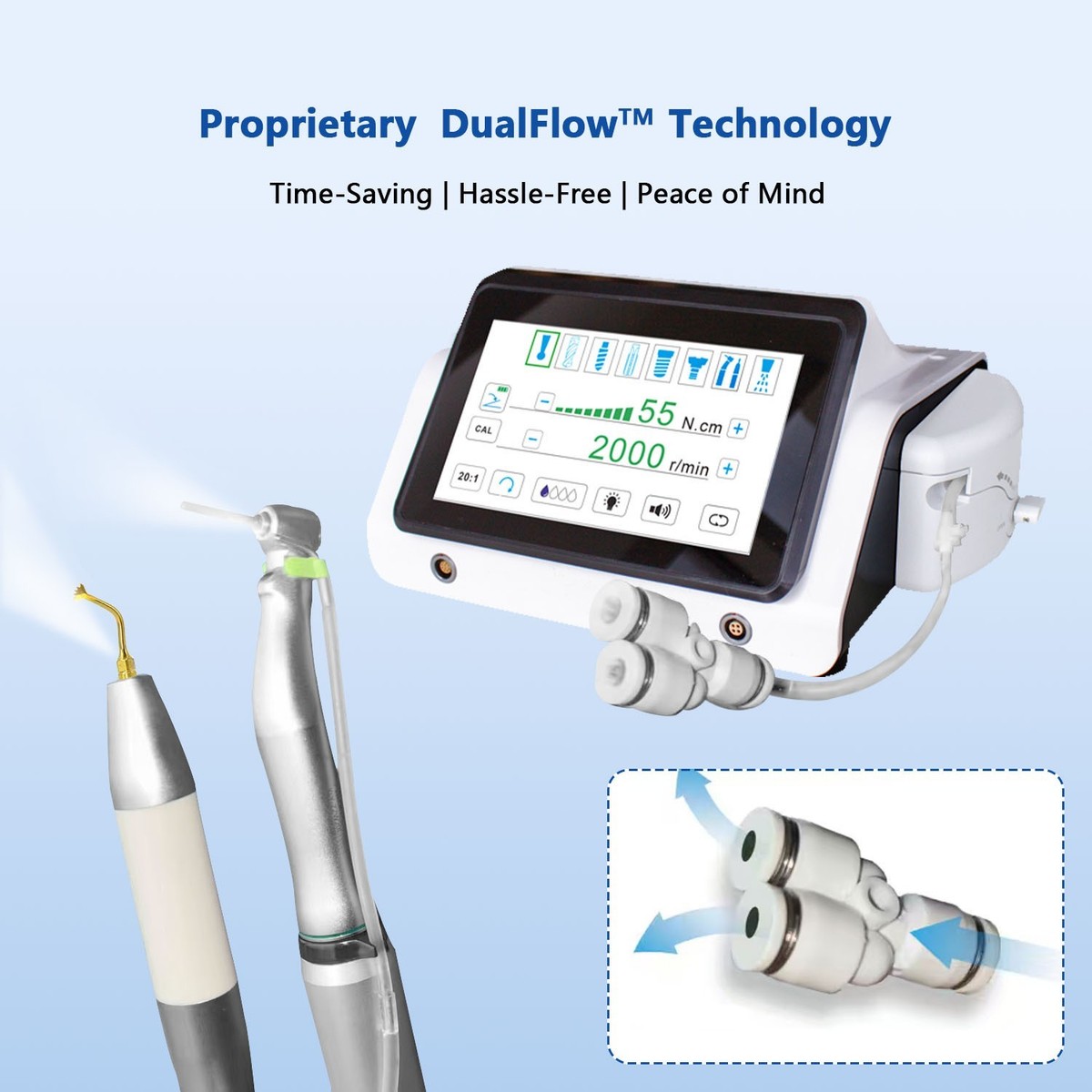 Motore Brushless Dentale AZDENT A-CUBE 110V - Sistema Chirurgico Con