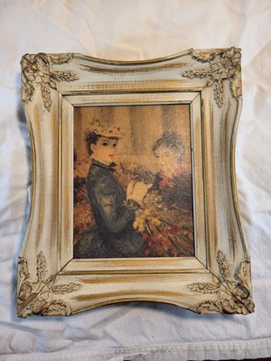 Vintage Ornate Shabby Chic Frames with Jeffe Huldah Prints Set of 2