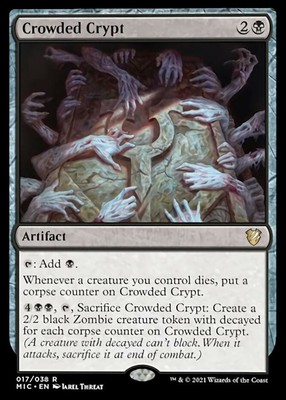 1x Crowded Crypt Near Mint MTG Magic - Kid Icarus -