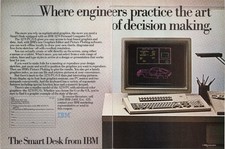 IBM 3270 PC/GX Vintage Computer Graphics Magazine Ad 1985 Smart Desk