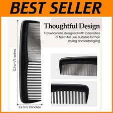 300-Piece Black Plastic Comb Set