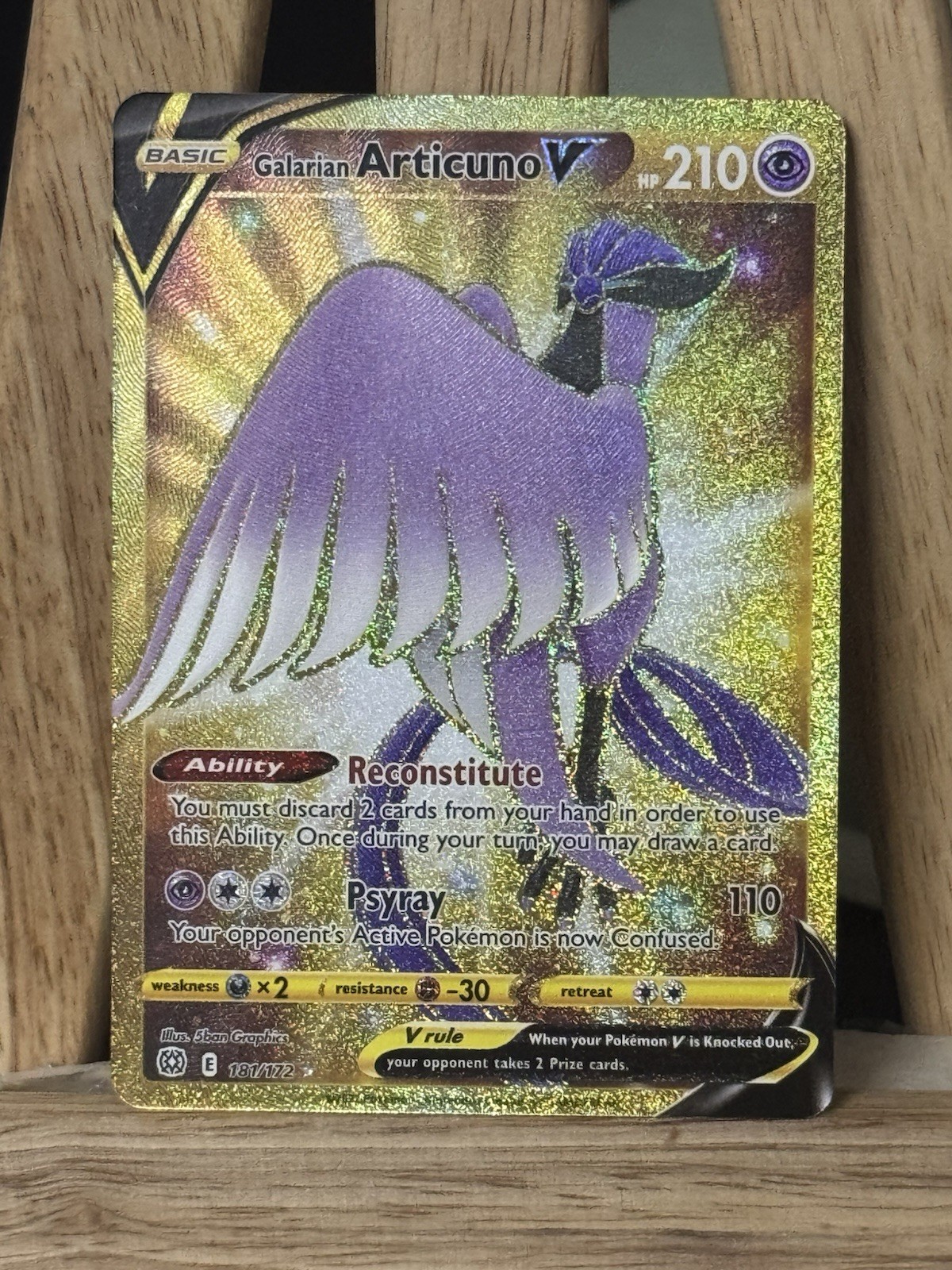 Galarian Articuno V (Secret) 181/172 Brilliant Stars SWSH09 Pokemon NEAR MINT NM